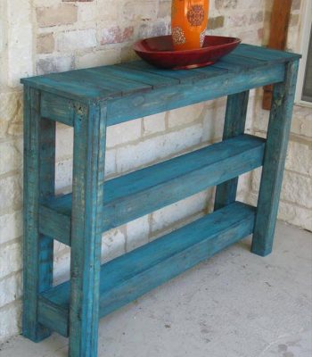 reclaimed pallet side table and media console