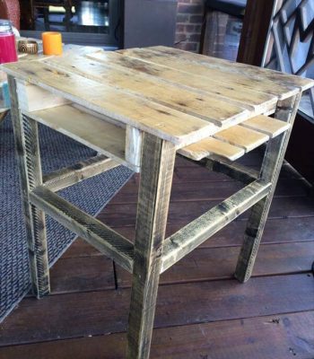 recycled pallet end table