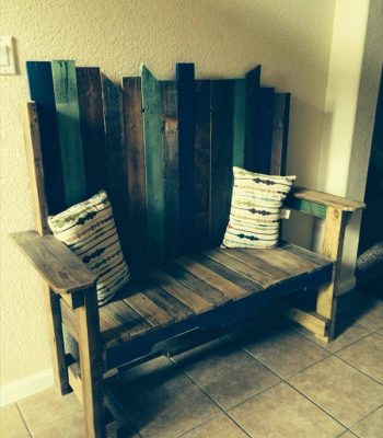 handmade pallet bench