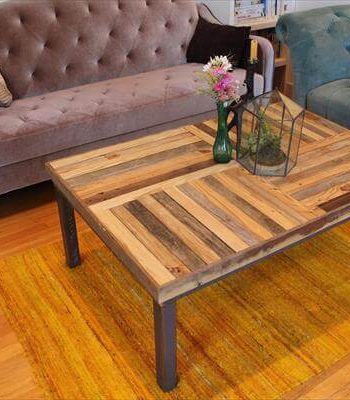 upcycled pallet metal coffee table