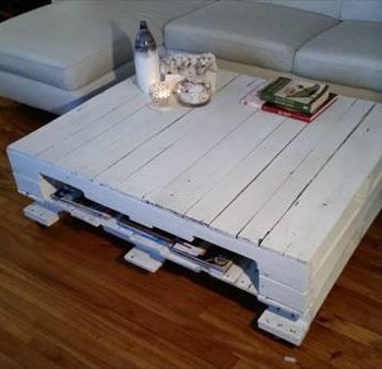 reclaimed pallet coffee table with storage