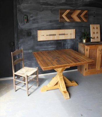 handcrafted pallet dining table