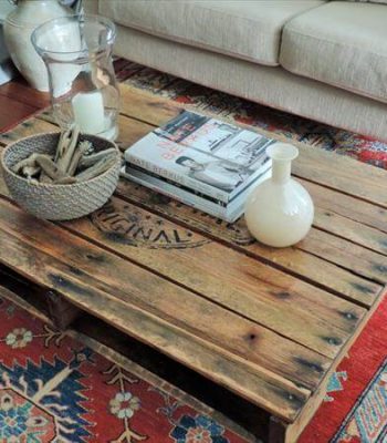 handcrafted pallet coffee table wth casters