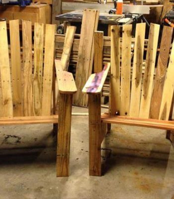 recycled pallet adirondack chairs