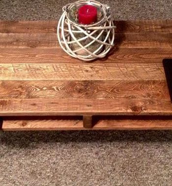 recycled pallet coffee table and media stand