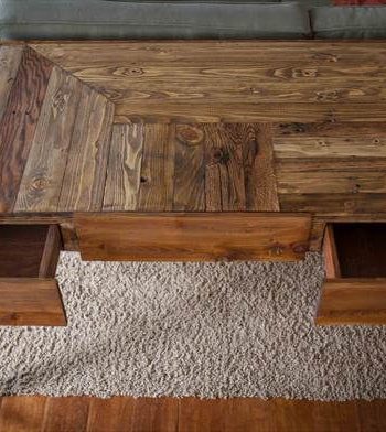 diy pallet desk with storage and metal legs