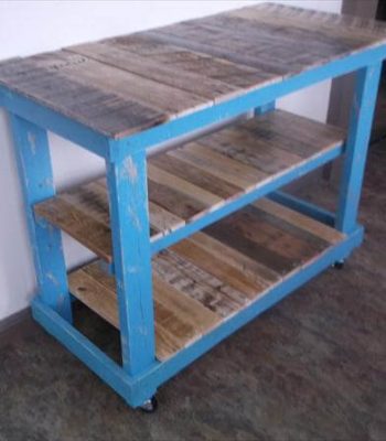 handmade pallet triple tiered pallet kitchen island table