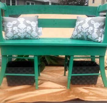 recycled pallet and chairs shabby chic bench