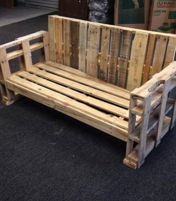 recycled pallet sofa and bench