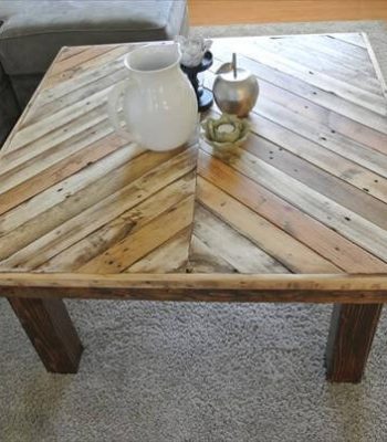 recycled pallet chevron coffee table