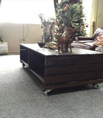 Repurposed pallet black painted coffee table