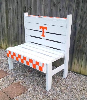 chic white pallet bench