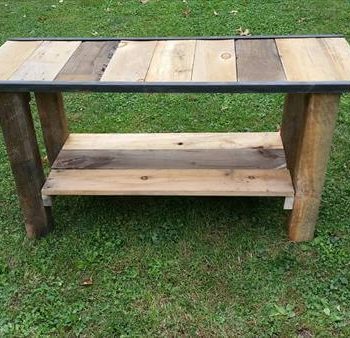 wooden pallet media or entry console table