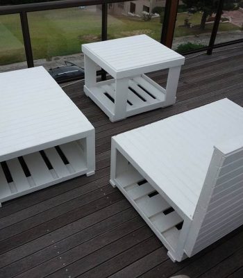 wooden pallet patio set