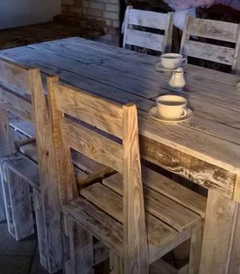 Wooden pallet dining set