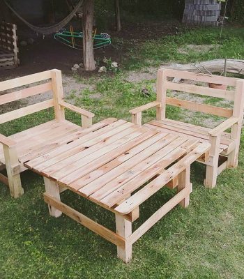 pallet outdoor seating set