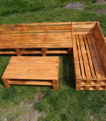 diy pallet sofa with coffee table