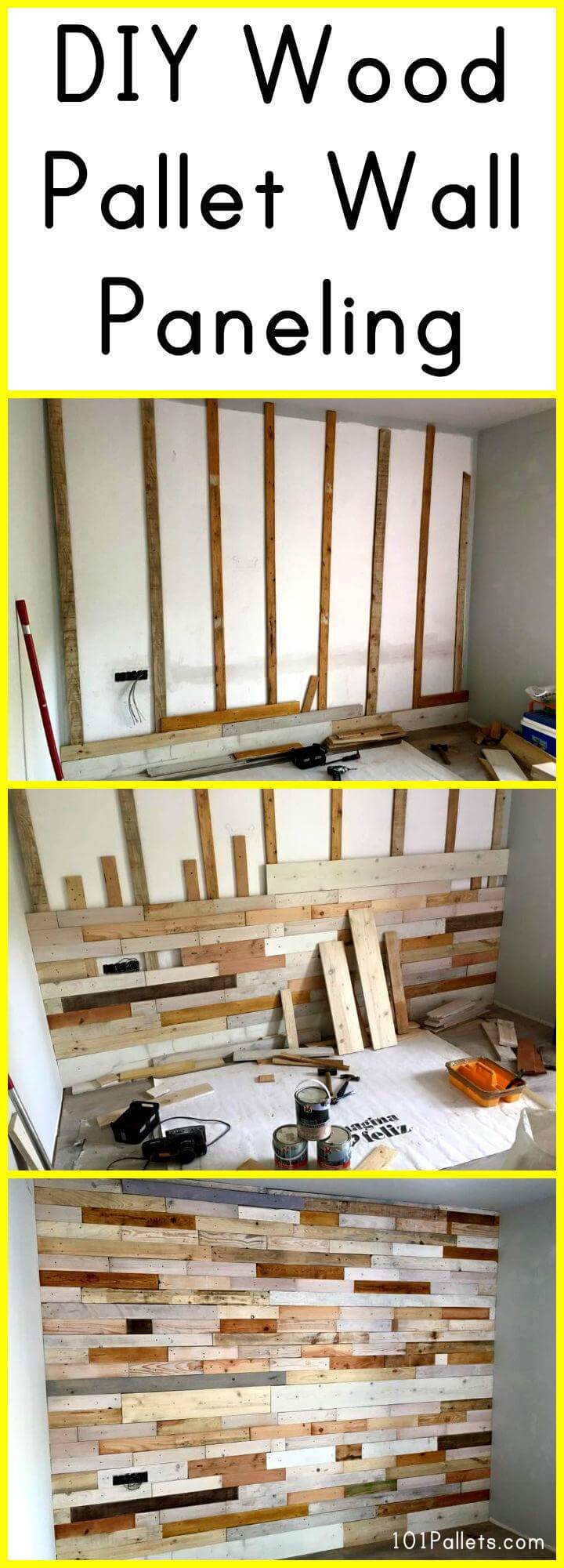 DIY Wood Pallet Wall Paneling - 101 Pallets