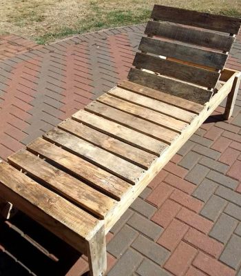 rustic wooden pallet lounger