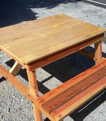 upcycled pallet picnic table